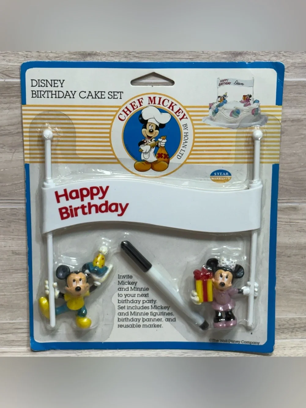 NWT VTG Lot of 4 Disney Birthday Toppers & Candles Mickey Mouse Donald Duck